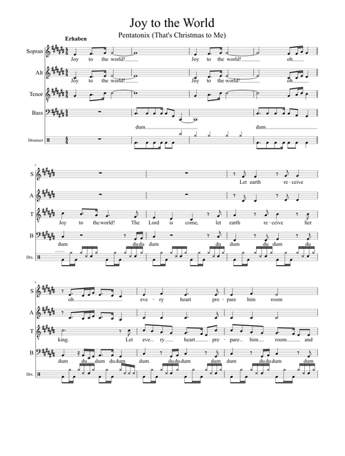 Joy to the World - PTX (Full Score)