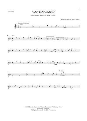 Play Official version of Cantina Band Sheet Music by John Williams