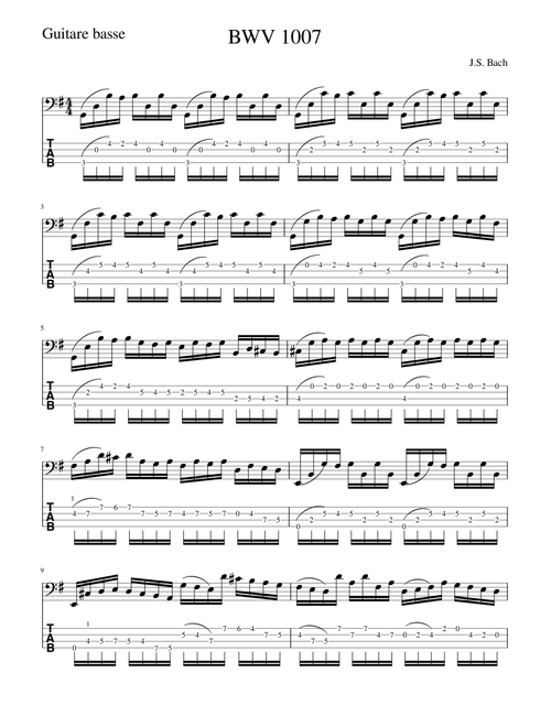 BWV 1007 - JS Bach