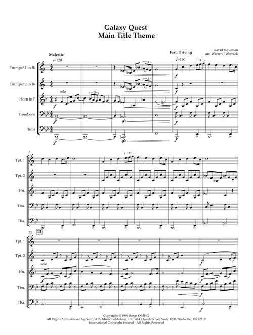 Galaxy Quest Main Title Theme (Arr. Warren J. Wernick) - David Newman (Brass Ensemble)