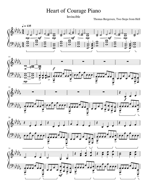 Heart of Courage Piano - Two Steps from Hell