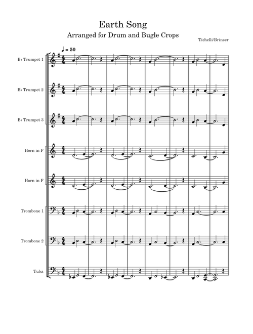 Earth Song – Frank Ticheli Earth Song For DBC