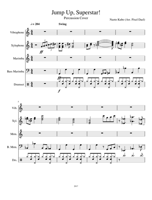 Jump Up, Superstar! Percussion Cover!