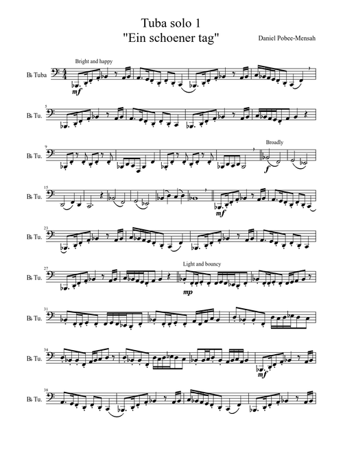 Tuba solo 1"Ein schoener tag"