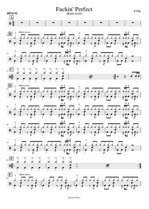 Perfect - P!nk Sheet Music for Piano (Mixed Quintet) | MuseScore.com