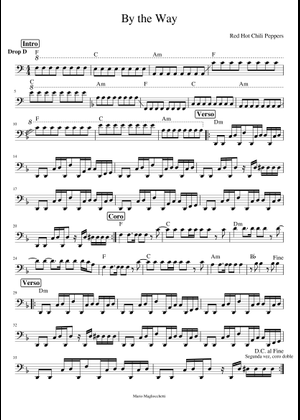 RED HOT Chili Peppers バンドスコア By the Way バンド楽譜】By The Way / Red Hot Chili Peppers(ベース)