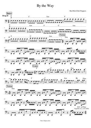 Play Official version of By the way Sheet Music by Red Hot Chili Play Official version of By the way Sheet Music by Red Hot Chili