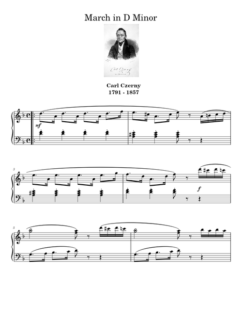 March in D Minor by Carl Czerny