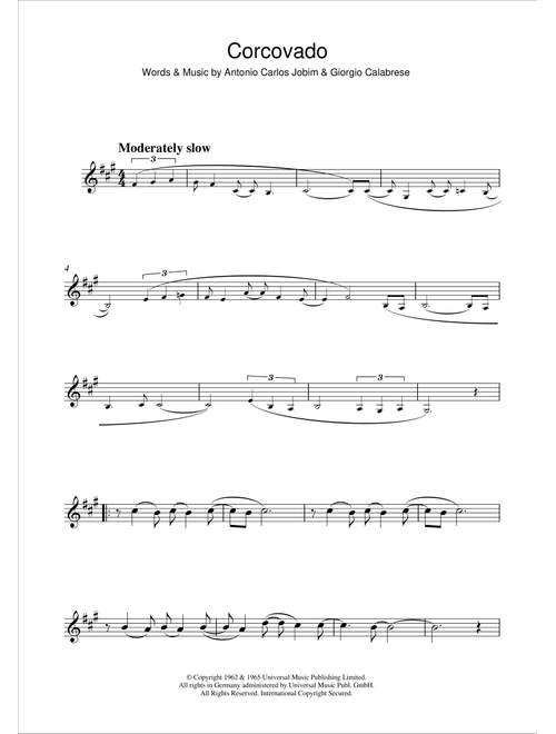 Corcovado (Quiet Nights Of Quiet Stars) - Antonio Carlos Jobim (Alto Sax Solo)