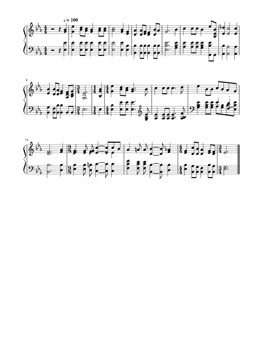 Rejoice evermore, hallelujah - B. M. McDowell Sheet music for Piano ...