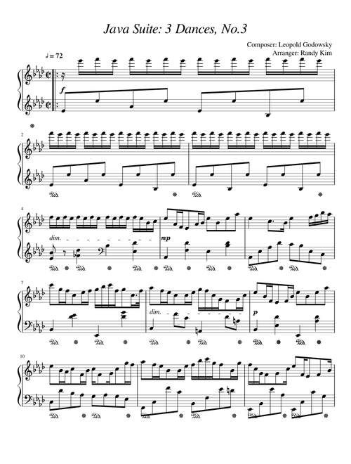 Java Suite: 3 Dances, No. 3