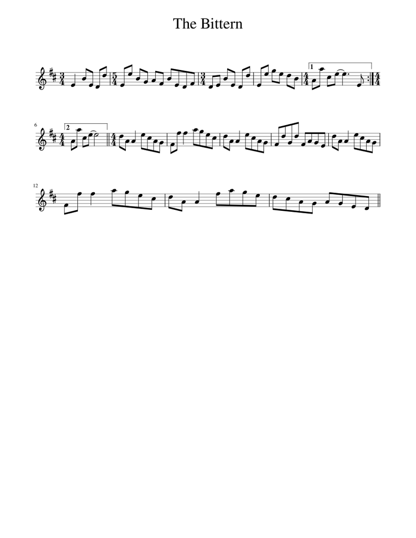 The Bittern Sheet music for Piano (Solo) Easy | Musescore.com