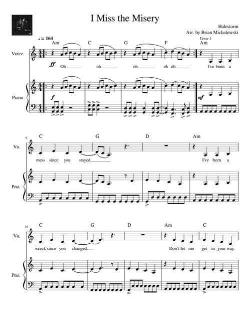 I Miss the Misery (by Halestorm)