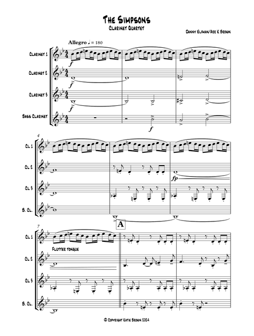 Theme From The Simpsons (Arr. Katie Brown) - Danny Elfman (Woodwind Ensemble)