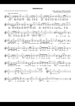 Play Official version of Greenfields Sheet Music by The Brothers Four ...