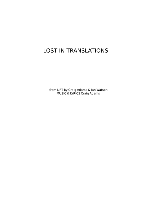 Lost in Translations – Craig Adams