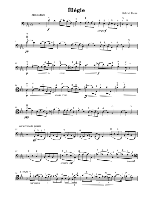 Élégie in C minor, op. 24 – Gabriel Fauré