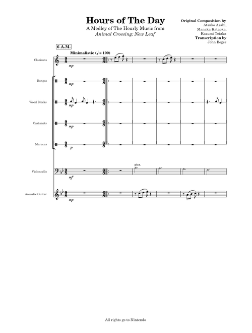 Animal Crossing: New Leaf Hourly Music - Atsuko Asahi, Manaka Kataoka, Kazumi Totaka