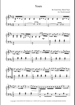 Yours – Conan Gray Sheet Music for Piano (Solo) | MuseScore.com