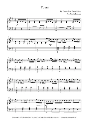 Yours – Conan Gray Sheet Music for Piano (Solo) | MuseScore.com