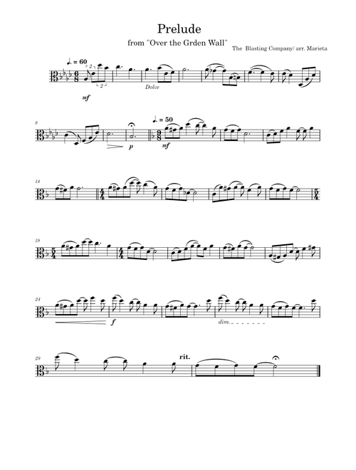 Prelude (From Over the Garden Wall) – The Blasting Company
