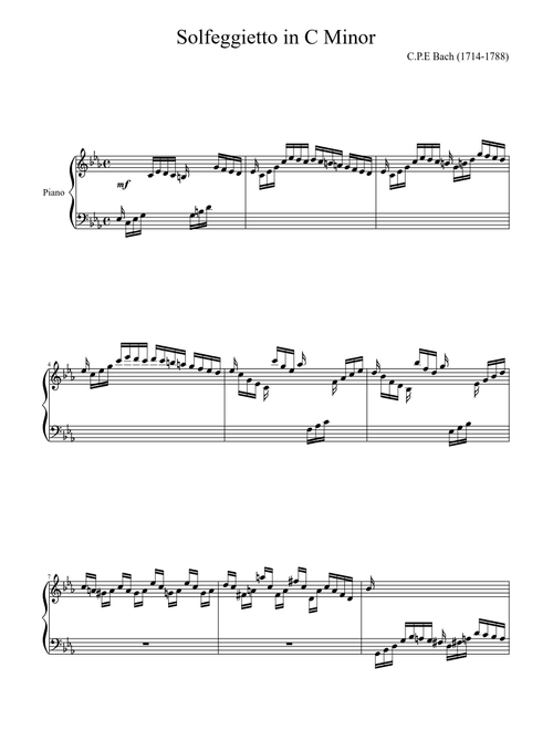 C.P.E Bach-Solfeggietto