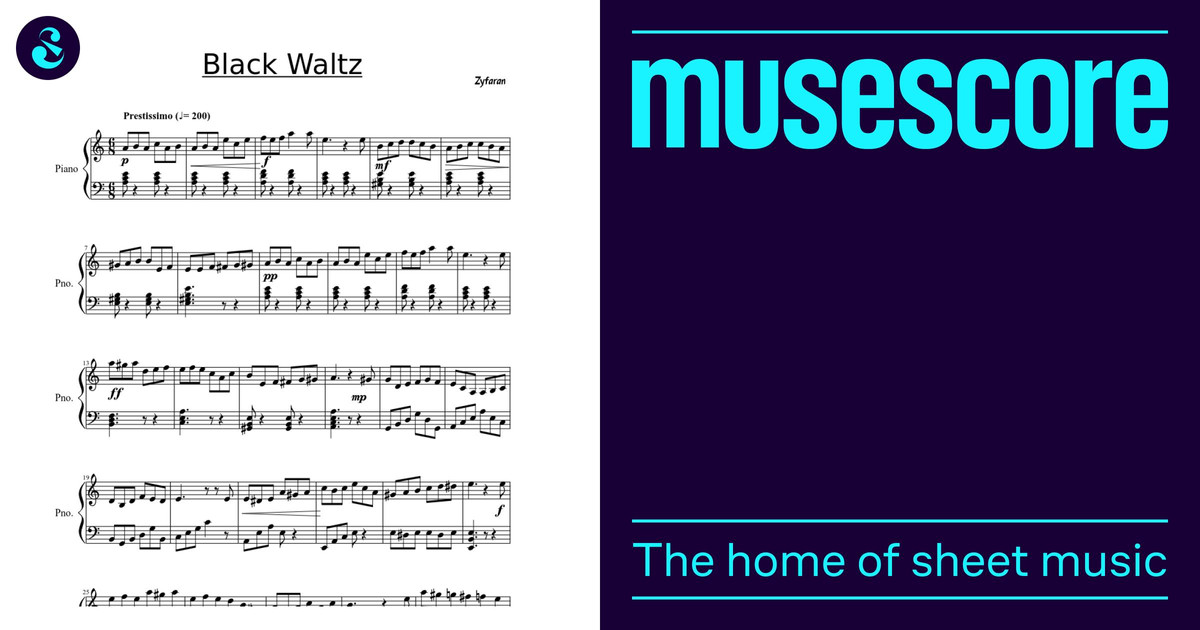 Black Waltz Sheet Music for Piano (Solo) easy | MuseScore.com