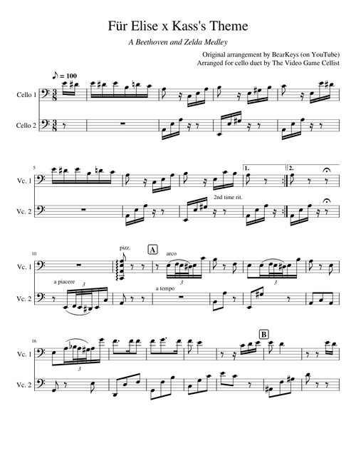Zelda and Beethoven Medley: Für Elise x Kass's Theme by BearKeys