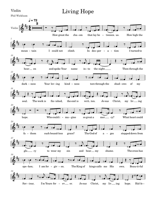 Living Hope (Violin)