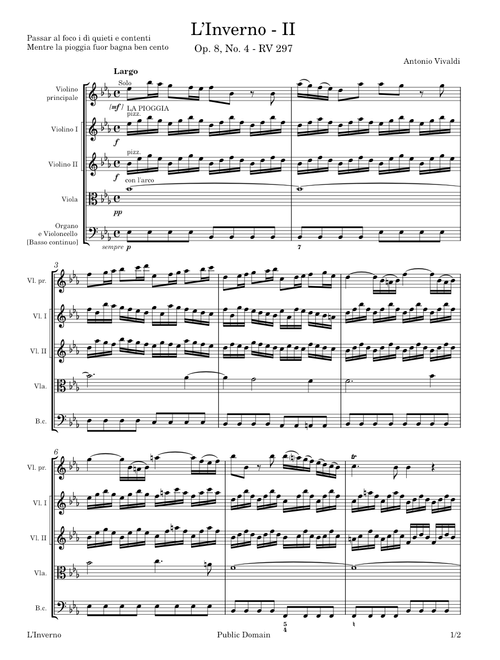 L'Inverno - Largo - Concerto No. 4 in F minor, Op. 8, RV 297