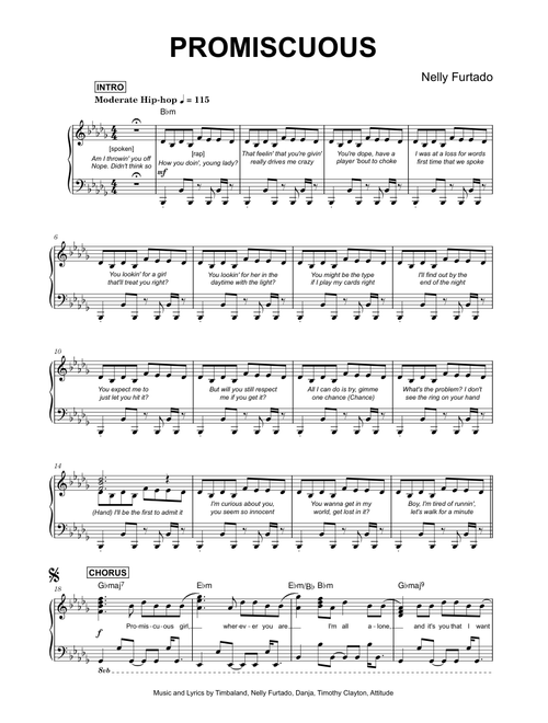 Promiscuous - Nelly Furtado (Piano)