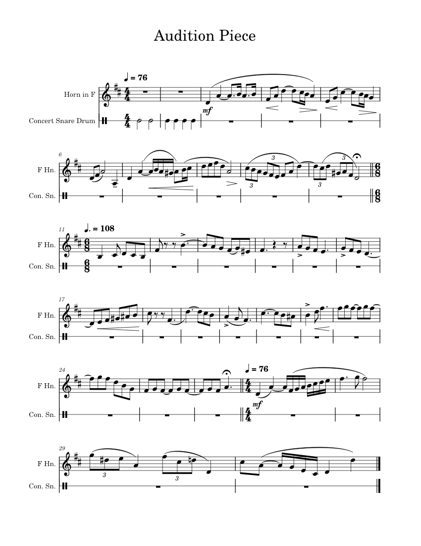 Finished Audition Piece 2023 piano tutorial