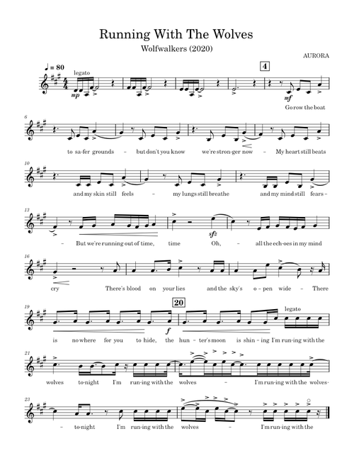 AURORA sheet music by Earthboundfae | Play, print, and