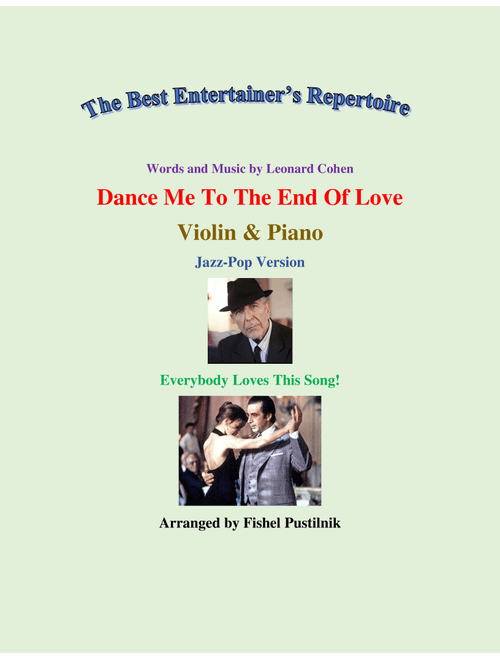 Dance Me To The End Of Love (Arr. Fishel Pustilnik) - Madeleine Peyroux (Violin and Piano)