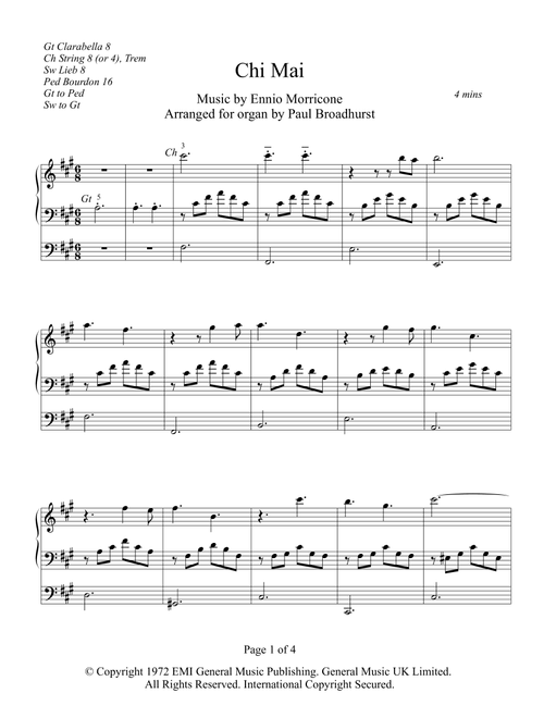 Chi Mai (Arr. Paul Broadhurst) - Ennio Morricone (Instrumental Solo)