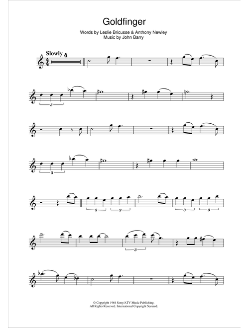 Goldfinger - Shirley Bassey (Flute Solo)