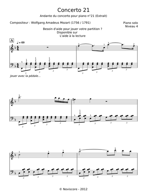 Piano Concerto No.21 2nd movt - Wolfgang Amadeus Mozart
