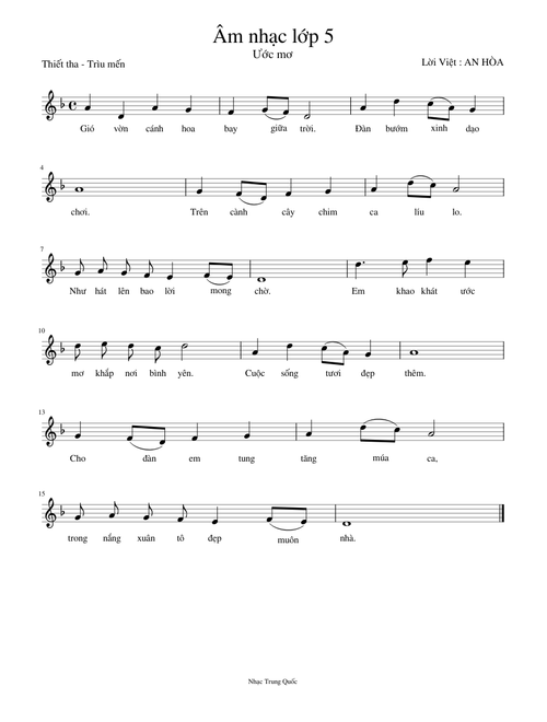 Âm nhạc lớp 5
