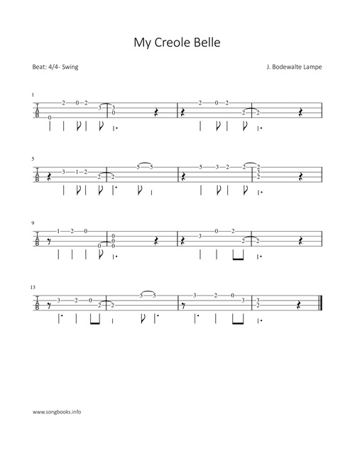 My Creole Belle (Arr. Bettina Schipp) - J. Bodewalte Lampe (Ukulele)