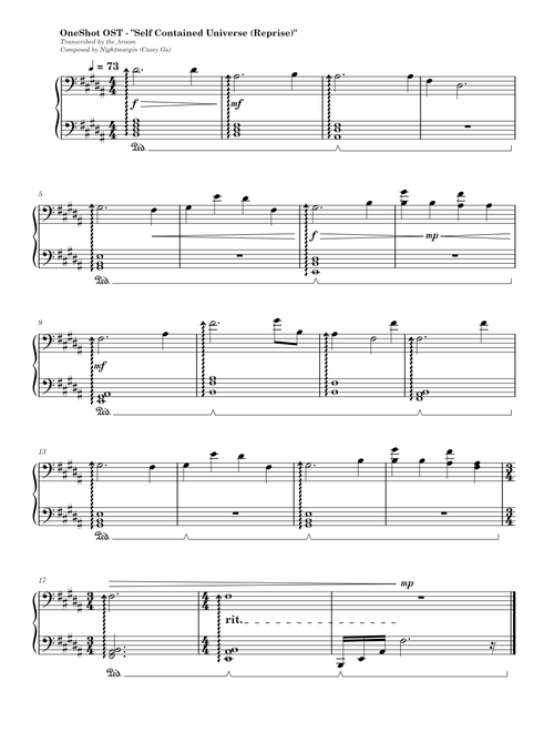 OneShot - Self Contained Universe (Reprise) – Nightmargin (Casey Gu)