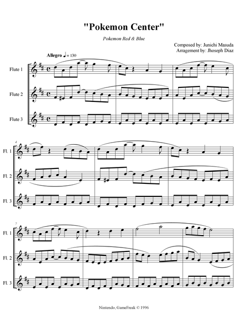 Pokémon Center (Arr. Jhoseph Díaz) - Junichi Masuda (Woodwind Ensemble)