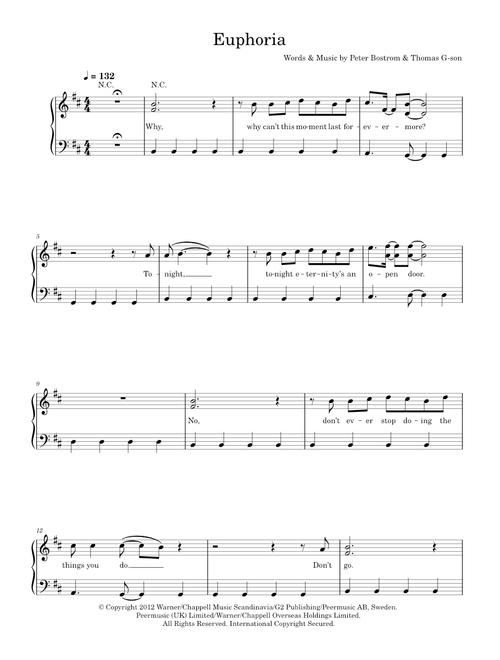 Euphoria - Loreen (Easy Piano)