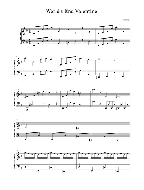 World's End Valentine – Pedro Silva (Easier ver?)