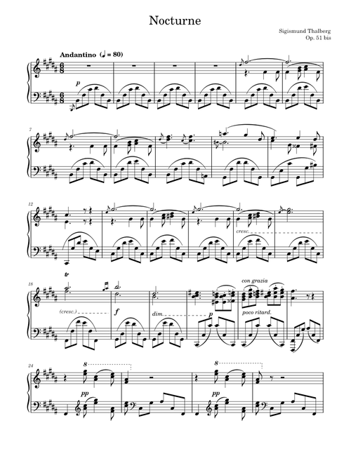 Nocturne Op. 51bis (Sigismund Thalberg)
