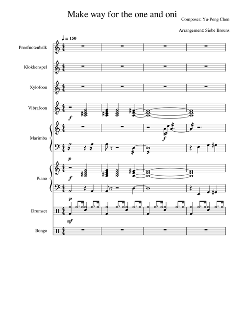 Arataki Itto: Make Way for the One and Oni! – Yu-Peng Chen itto theme Percussion Ensemble