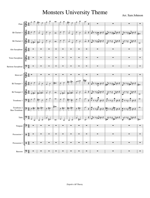 Monsters University Theme