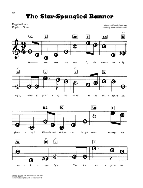 The Star-Spangled Banner - Francis Scott Key (E-Z Play Today)