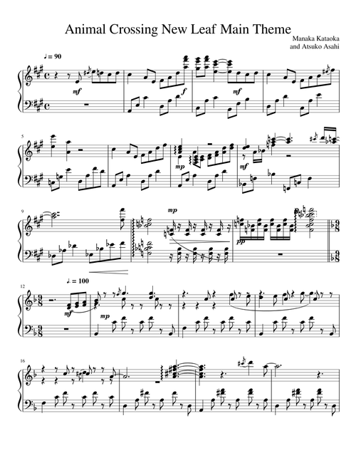 Animal Crossing New Leaf Main Theme (Full)
