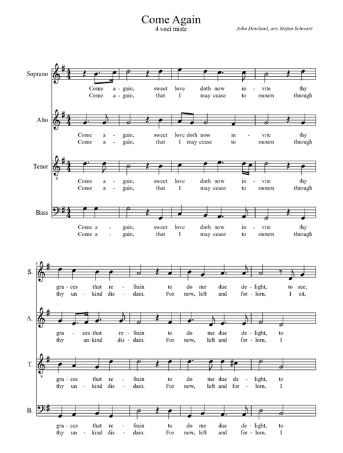 Come Again di John Dowland