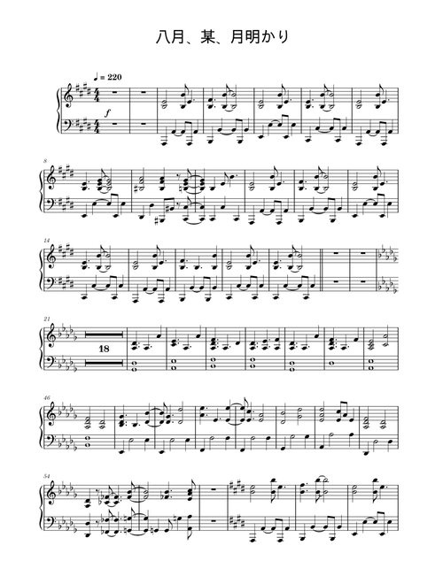 八月、某、月明かり – Yorushika (ヨルシカ)